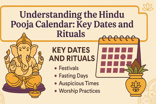 Overview of the Hindu Pooja Calendar with key dates, rituals, and worship practices illustrated